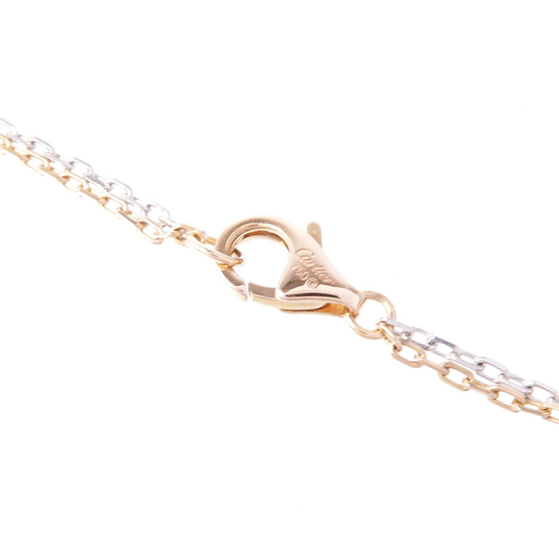 CARTIER 18K玫瑰金/白金6P Diamond Love Three Hoop Necklace項鍊-3