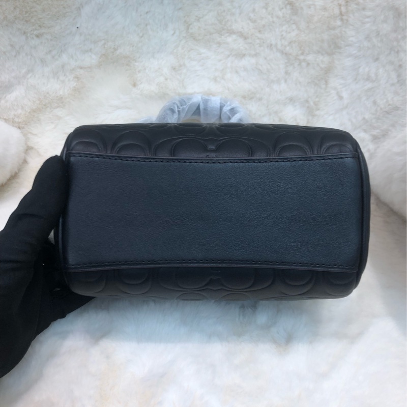 Coach 黑色壓紋 波士頓 X126-4