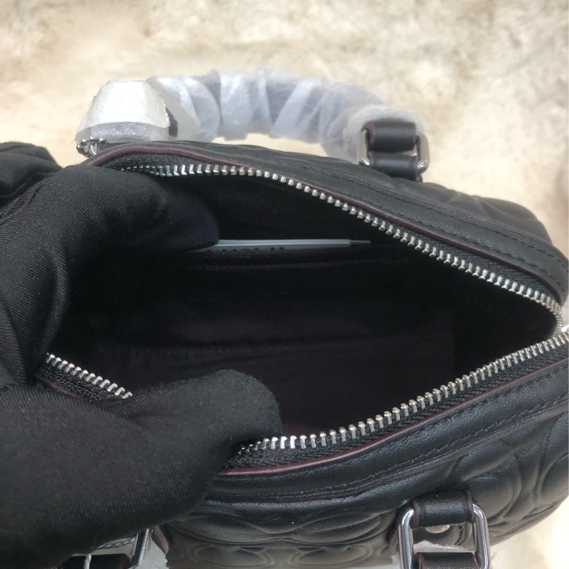 Coach 黑色壓紋 波士頓 X126-11