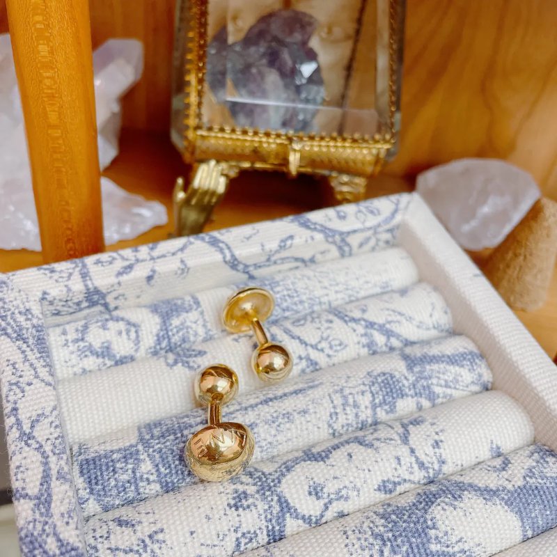 Celine 中古金色䄂口鈕-3