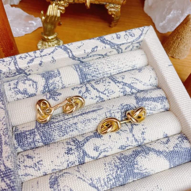 Gucci 中古品金色䄂口鈕-4