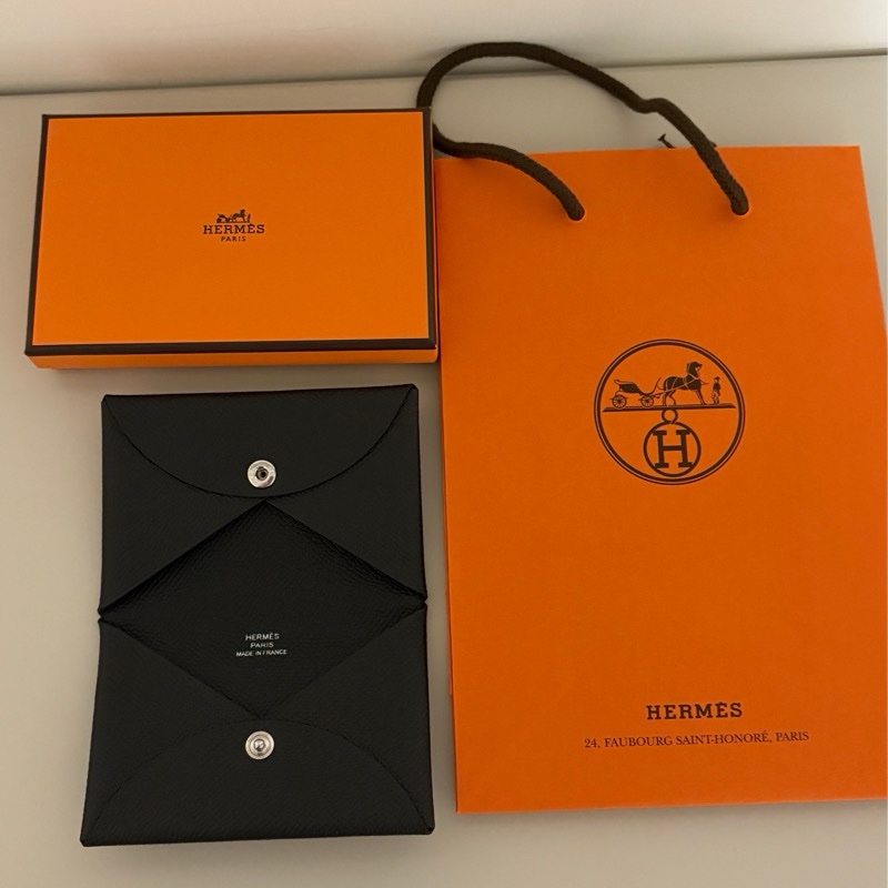 Hermes Calvi 卡夾 黑色-11