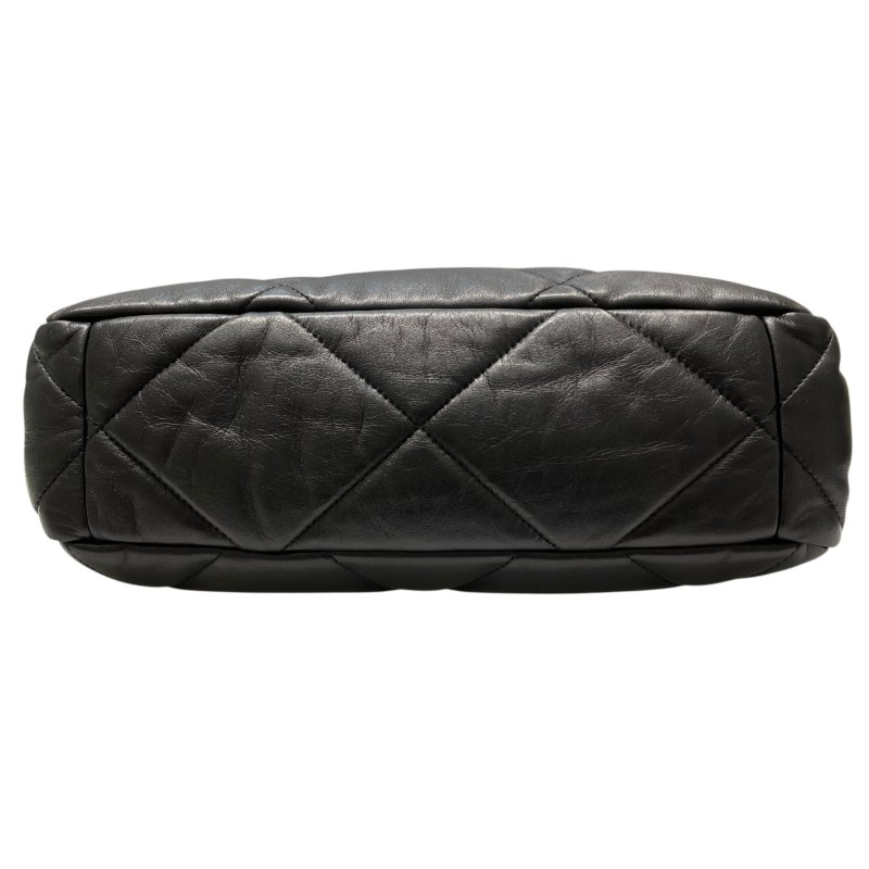 CHANEL 香奈兒 Chanel19 Medium 羊皮 肩背包 黑色 金銀釦-4