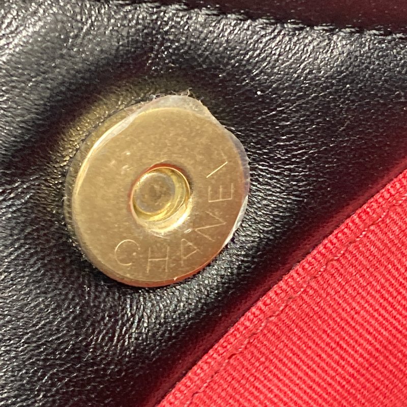 CHANEL 香奈兒 Chanel19 Medium 羊皮 肩背包 黑色 金銀釦-12