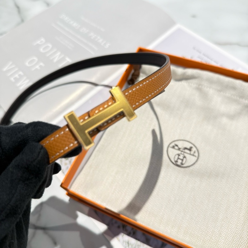 HERMES H皮帶 焦糖色-1