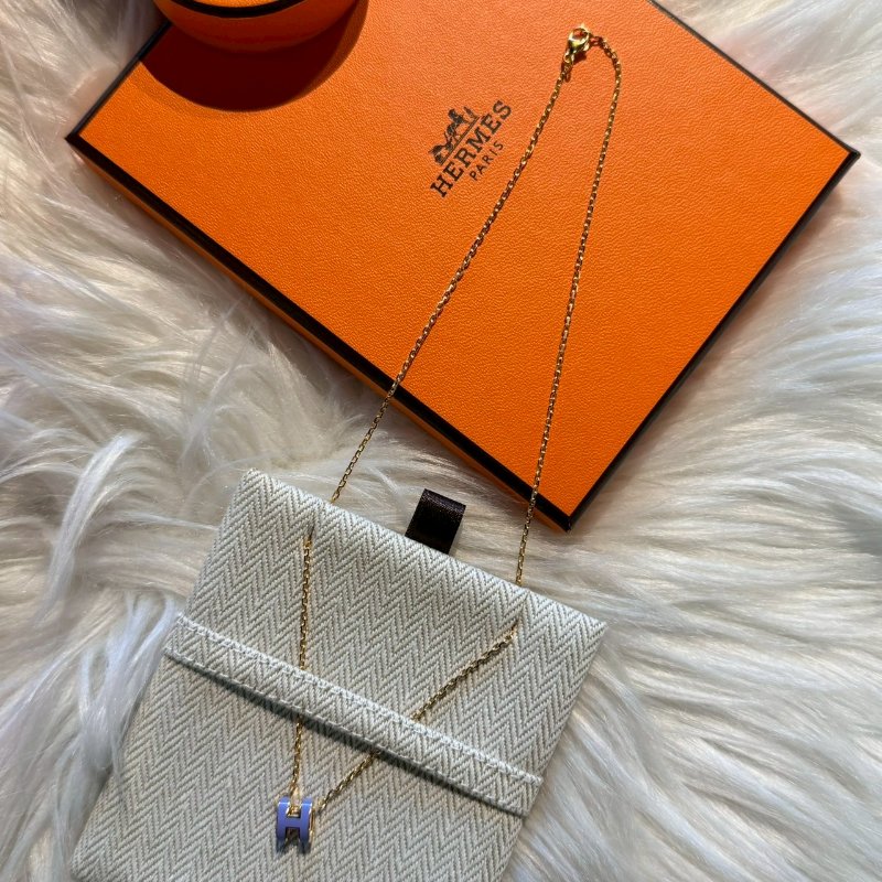 HERMES mini pop H 項鍊 薰衣草紫金-2