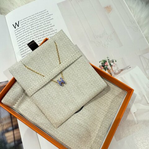 HERMES mini pop H 項鍊 薰衣草紫金