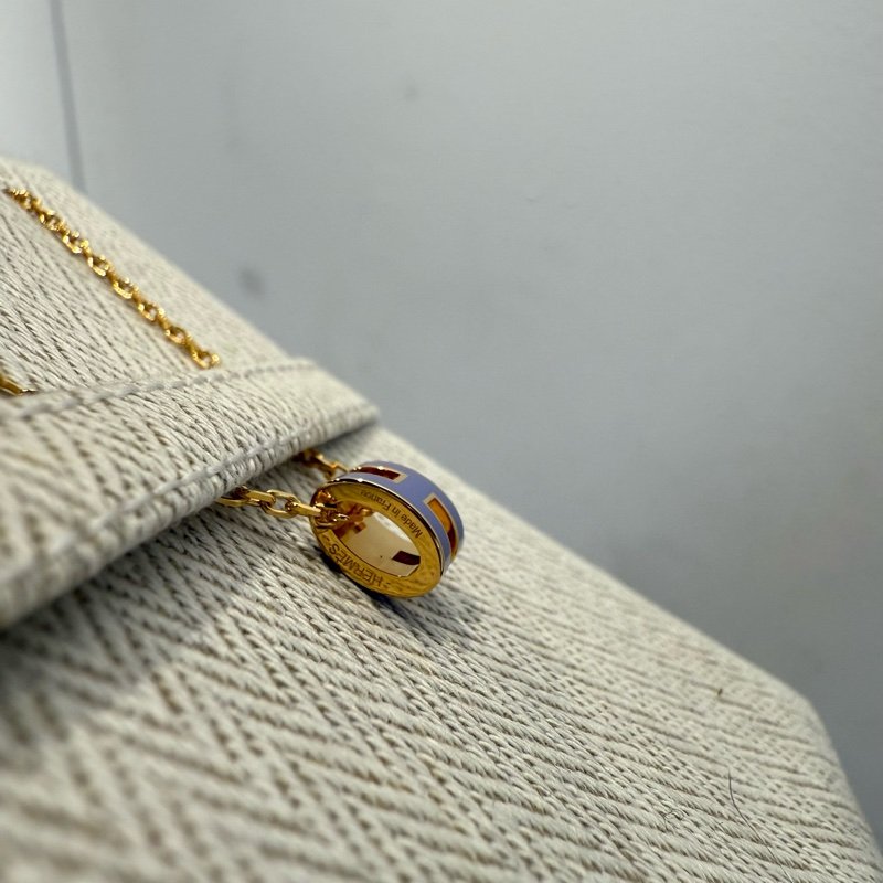 HERMES mini pop H 項鍊 薰衣草紫金-2