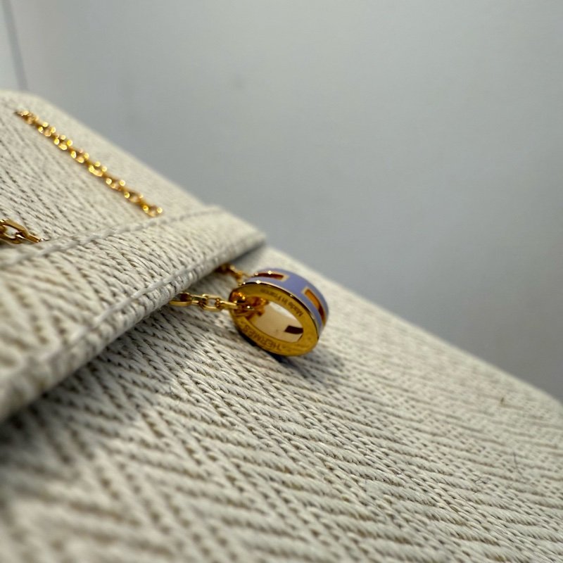 HERMES mini pop H 項鍊 薰衣草紫金-3