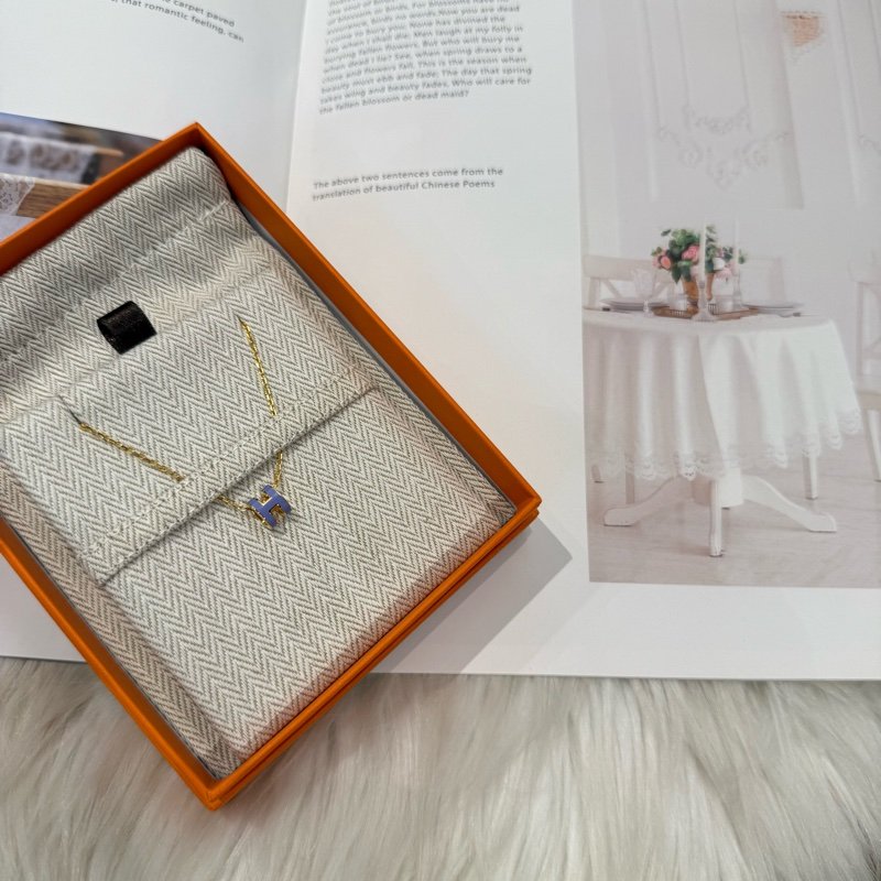 HERMES mini pop H 項鍊 薰衣草紫金-4