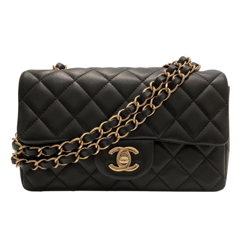 CHANEL 香奈兒 CLASSIC FLAP20 皮革 經典口蓋包 黑色-0