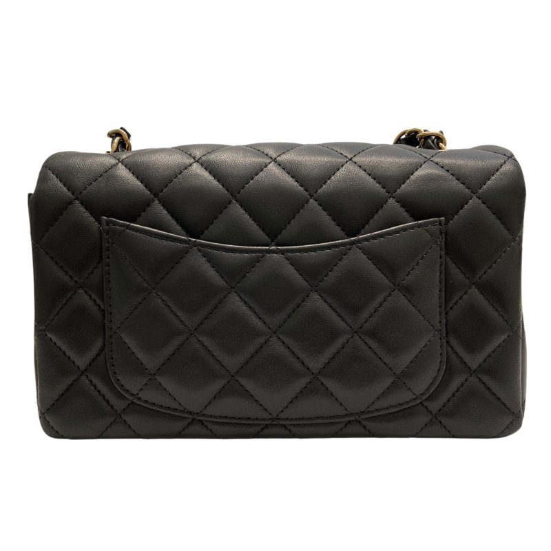 CHANEL 香奈兒 CLASSIC FLAP20 皮革 經典口蓋包 黑色-1