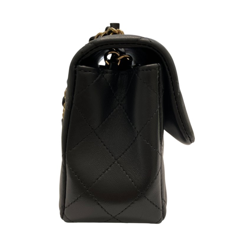 CHANEL 香奈兒 CLASSIC FLAP20 皮革 經典口蓋包 黑色-2