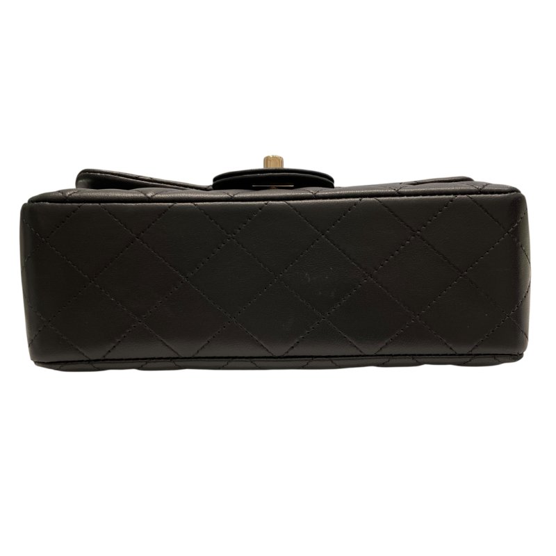CHANEL 香奈兒 CLASSIC FLAP20 皮革 經典口蓋包 黑色-4