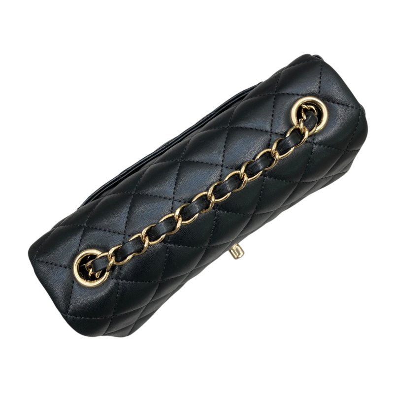 CHANEL 香奈兒 CLASSIC FLAP20 皮革 經典口蓋包 黑色-5