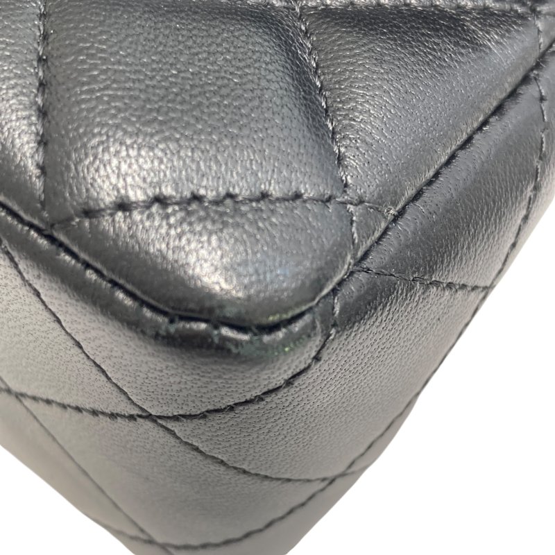CHANEL 香奈兒 CLASSIC FLAP20 皮革 經典口蓋包 黑色-7