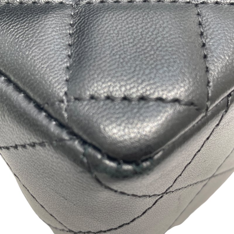 CHANEL 香奈兒 CLASSIC FLAP20 皮革 經典口蓋包 黑色-8