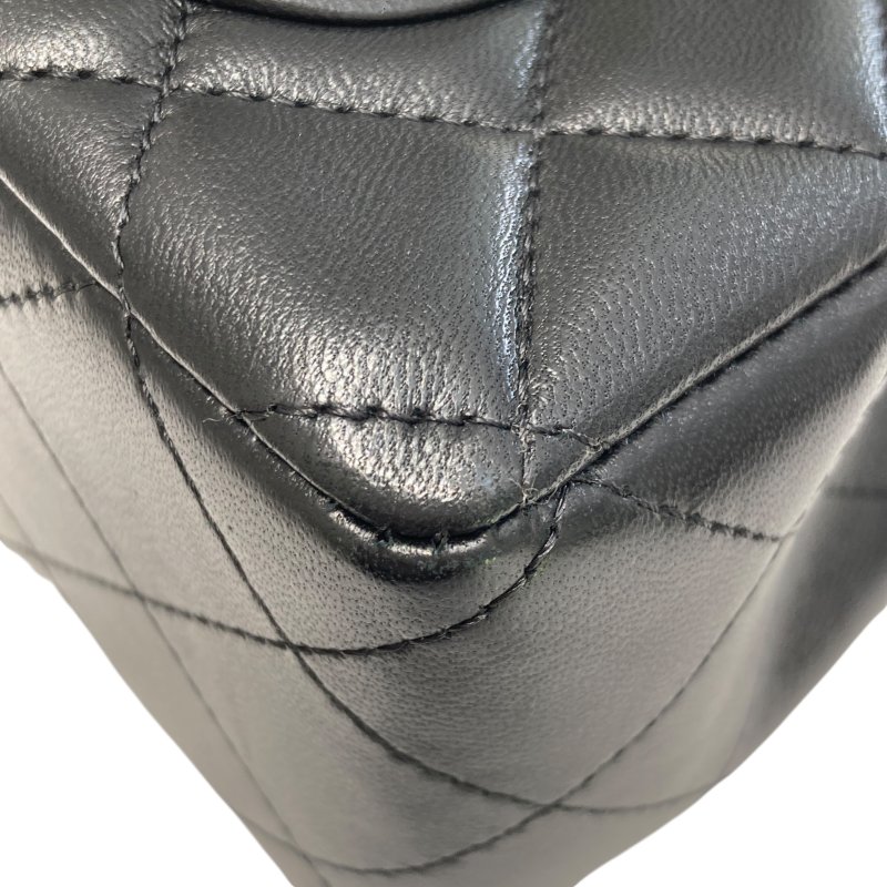 CHANEL 香奈兒 CLASSIC FLAP20 皮革 經典口蓋包 黑色-9