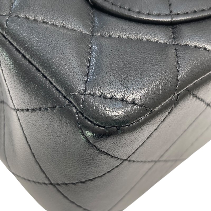 CHANEL 香奈兒 CLASSIC FLAP20 皮革 經典口蓋包 黑色-10