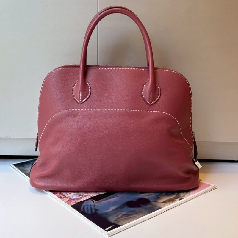 Hermes 紅莓果色皮革柏麗包 bolide 36-0