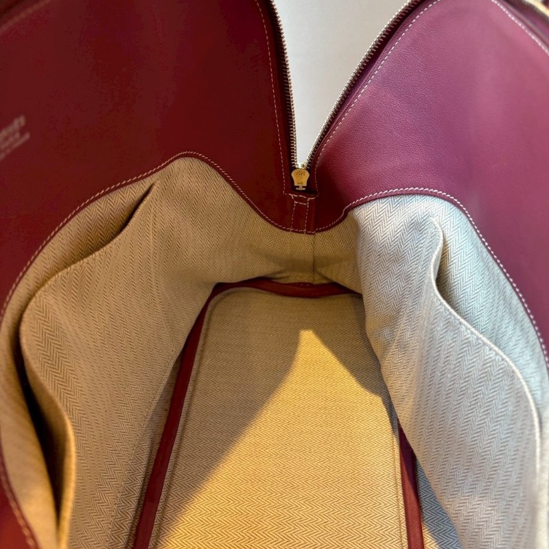 Hermes 紅莓果色皮革柏麗包 bolide 36-16
