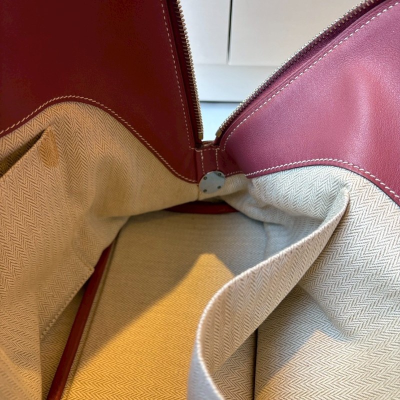 Hermes 紅莓果色皮革柏麗包 bolide 36-18