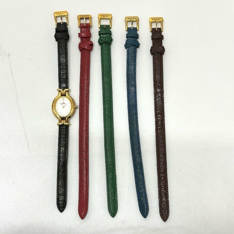 FENDI 640L 石英腕錶,配備可更換錶帶(5 種顏色可選)GP 女士金色-10