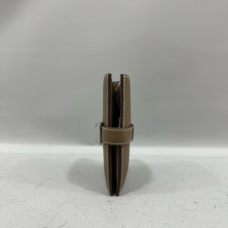 Hermes 大象灰銀釦中夾 bearn-1