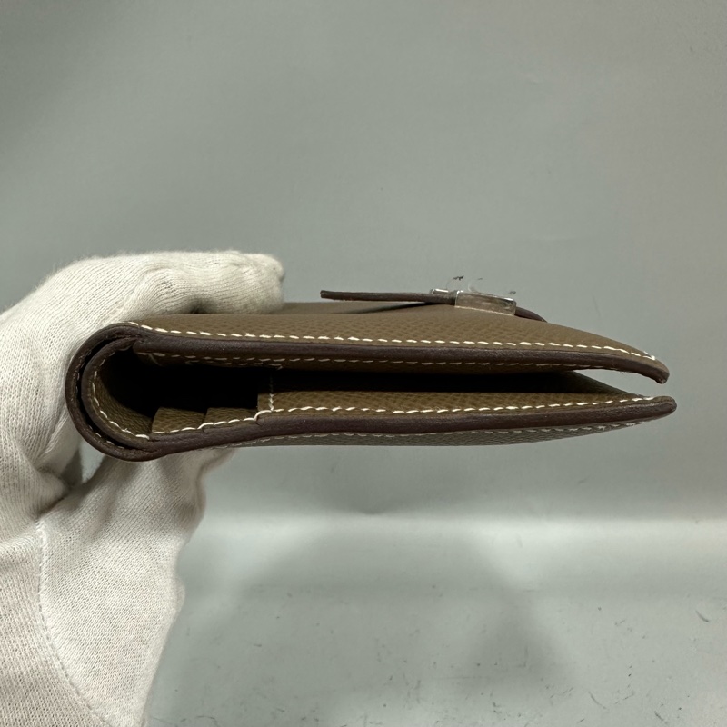 Hermes 大象灰銀釦中夾 bearn-4