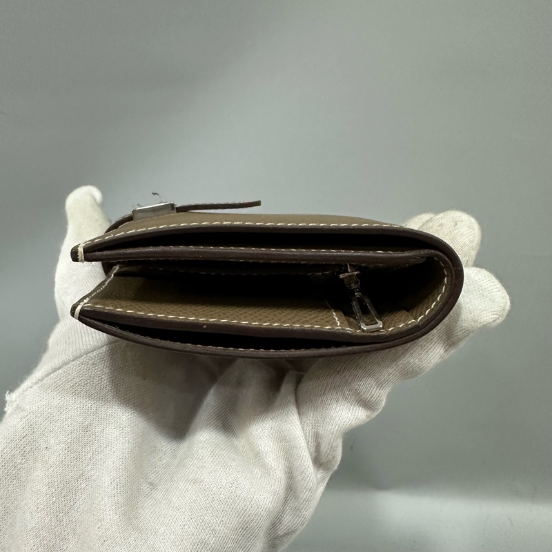 Hermes 大象灰銀釦中夾 bearn-6