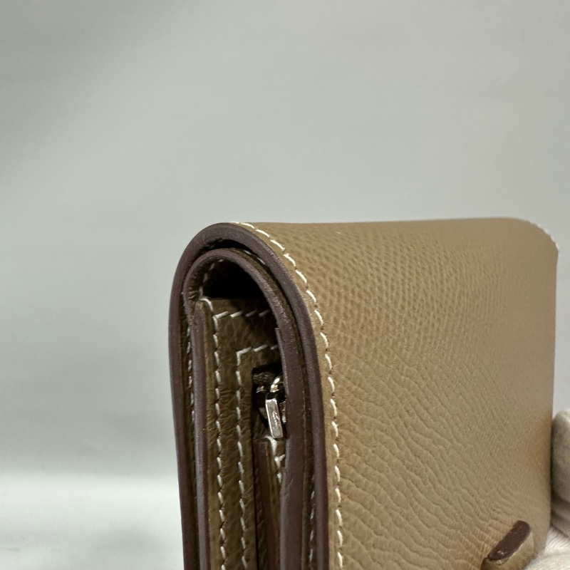 Hermes 大象灰銀釦中夾 bearn-14