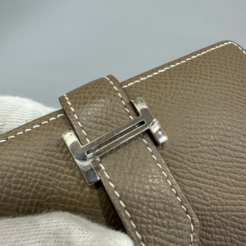 Hermes 大象灰銀釦中夾 bearn-17