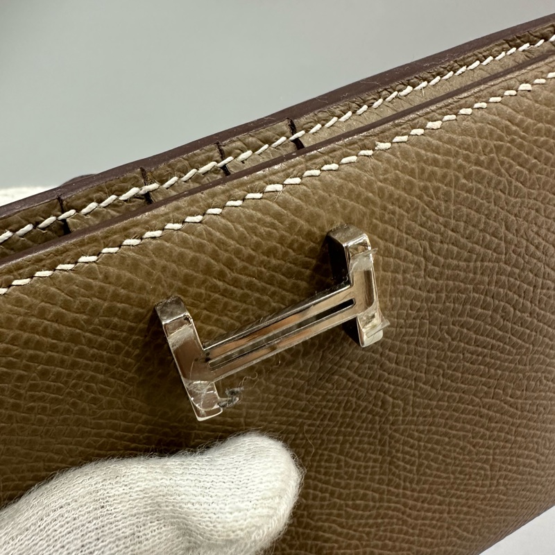 Hermes 大象灰銀釦中夾 bearn-18