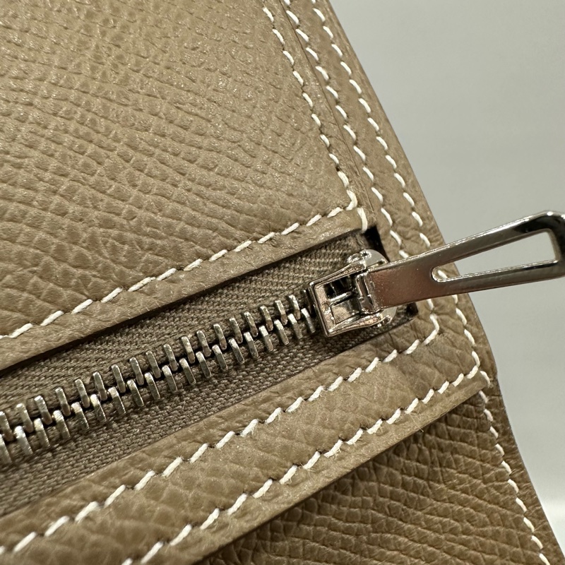 Hermes 大象灰銀釦中夾 bearn-21