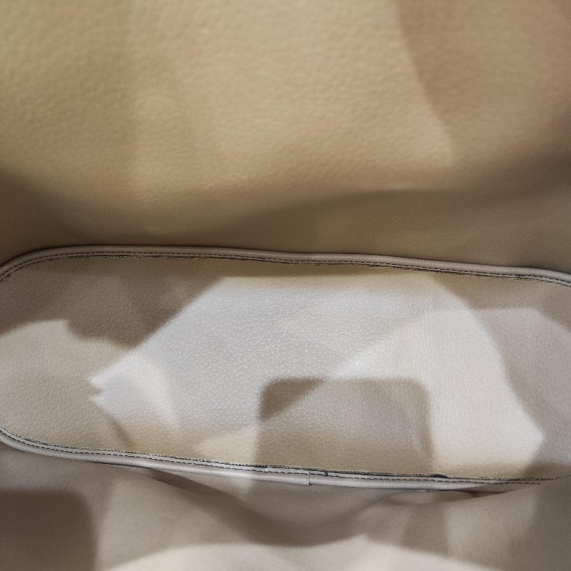 Dior迪奧藍色中古浮雕馬蹄扣肩背包手提包-14