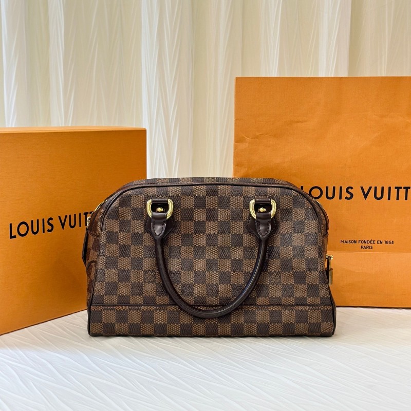 LV路易威登 棕色棋盤格大元寶保齡球中古包-1