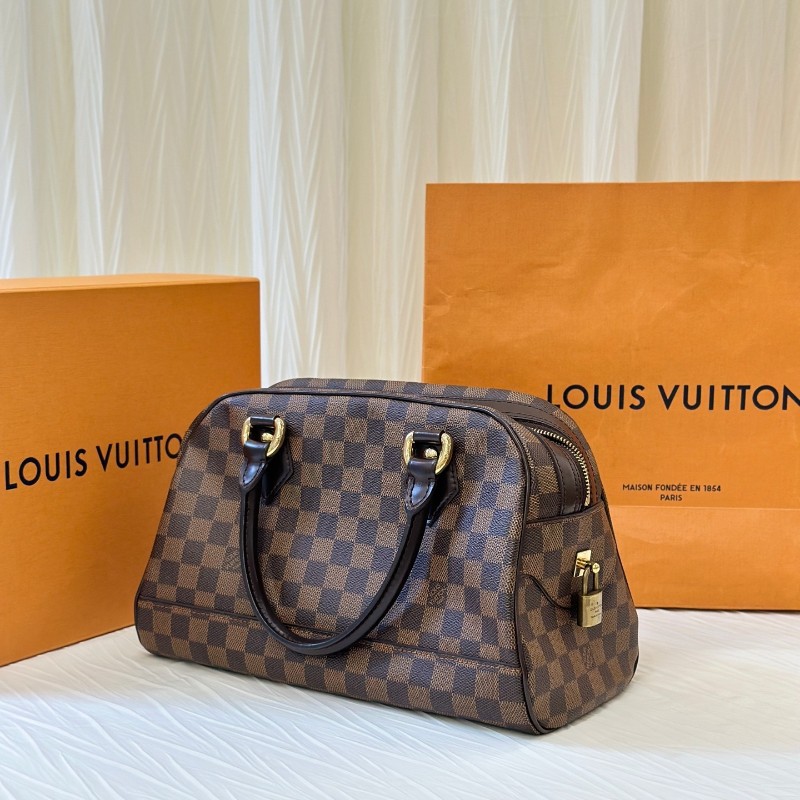 LV路易威登 棕色棋盤格大元寶保齡球中古包-4