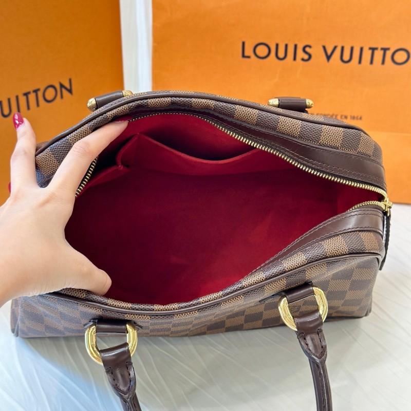 LV路易威登 棕色棋盤格大元寶保齡球中古包-5