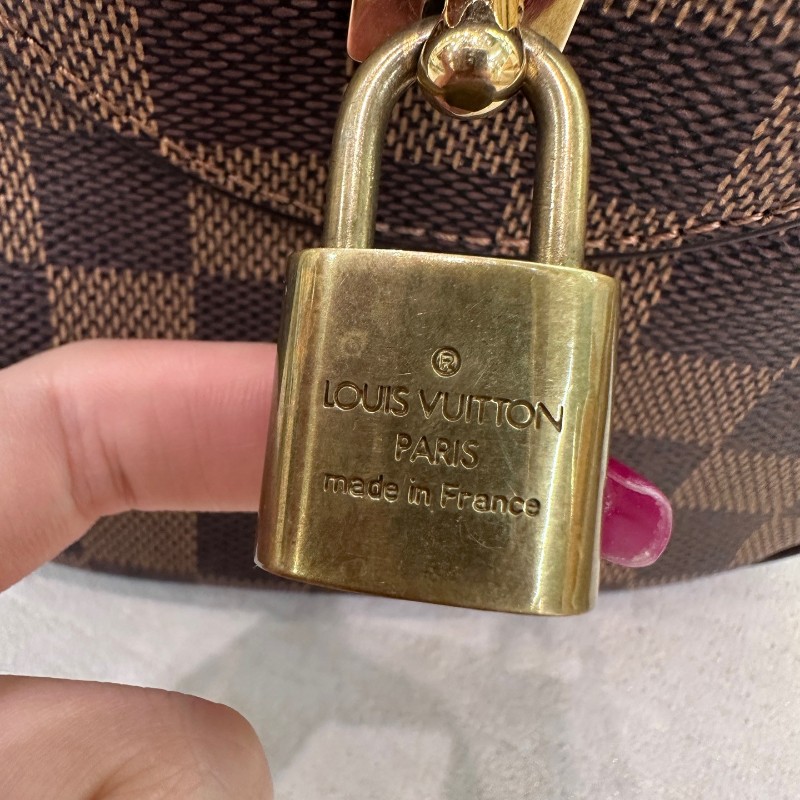 LV路易威登 棕色棋盤格大元寶保齡球中古包-7