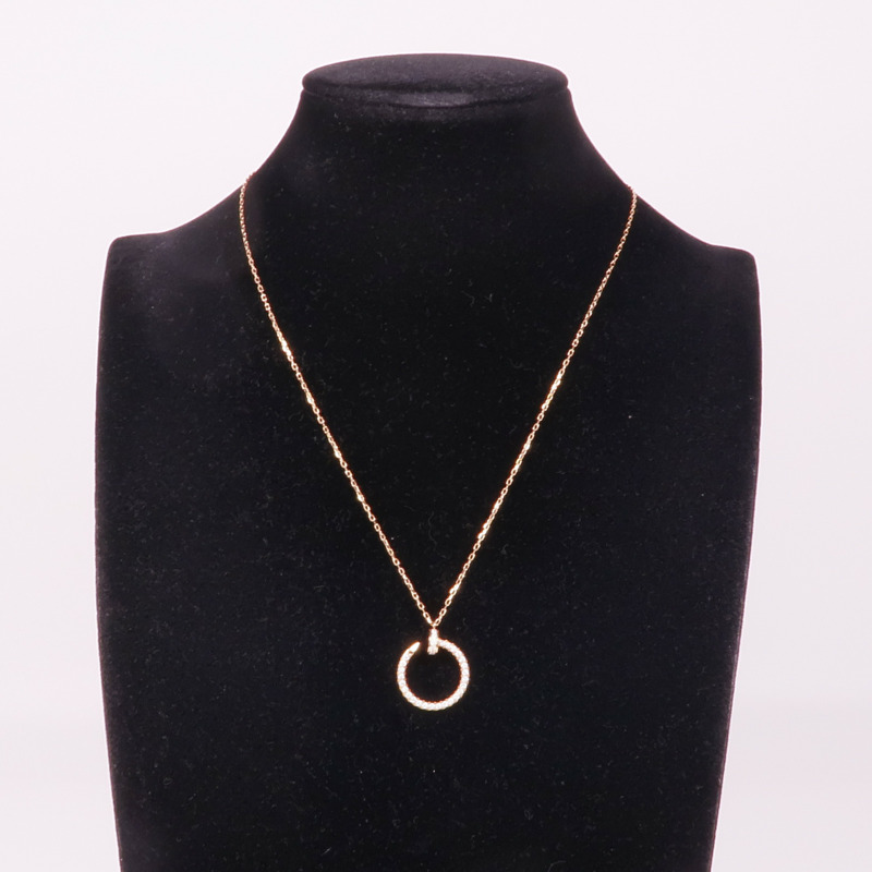 CARTIER 18K玫瑰金Juste Un Clou Brac鑽石項鍊-6