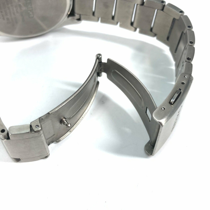 SEIKO 7B75-0AA0 精工精選日期腕錶,鈦金屬,男士,銀色-12