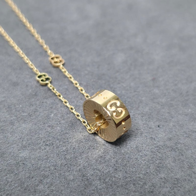 Gucci - 18K Rose Gold Icon Heart Necklace(玫瑰金)-4