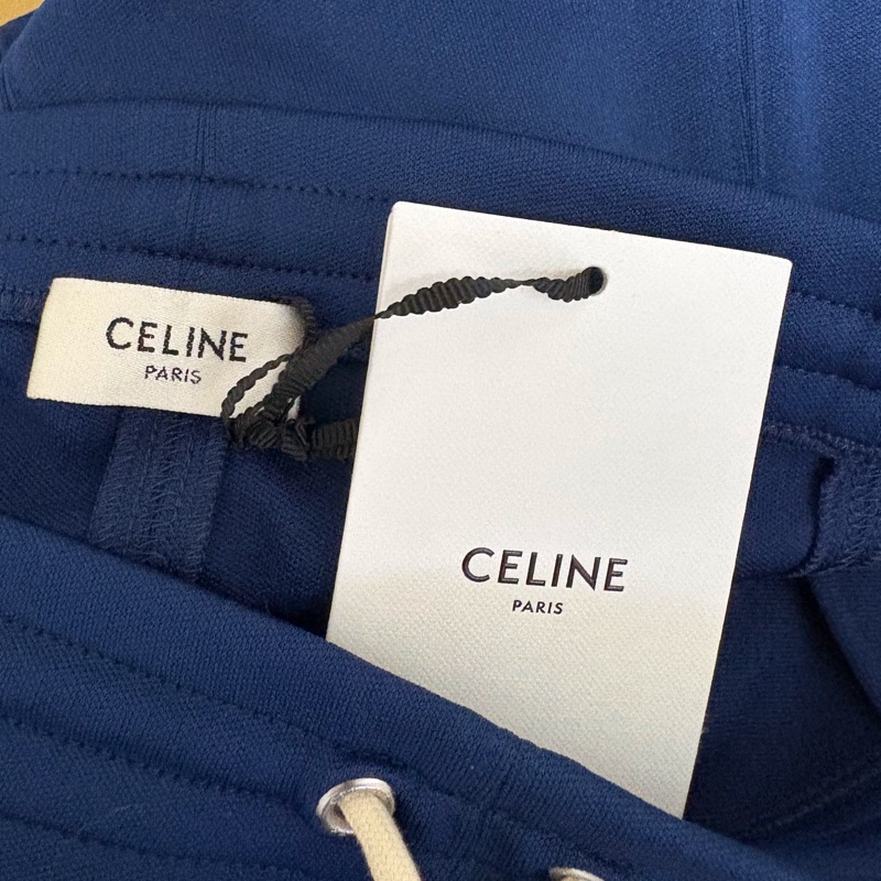42)全新Celine正品深藍色運動風腰抽繩美裙 L號-2