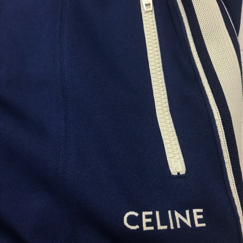 42)全新Celine正品深藍色運動風腰抽繩美裙 L號-8
