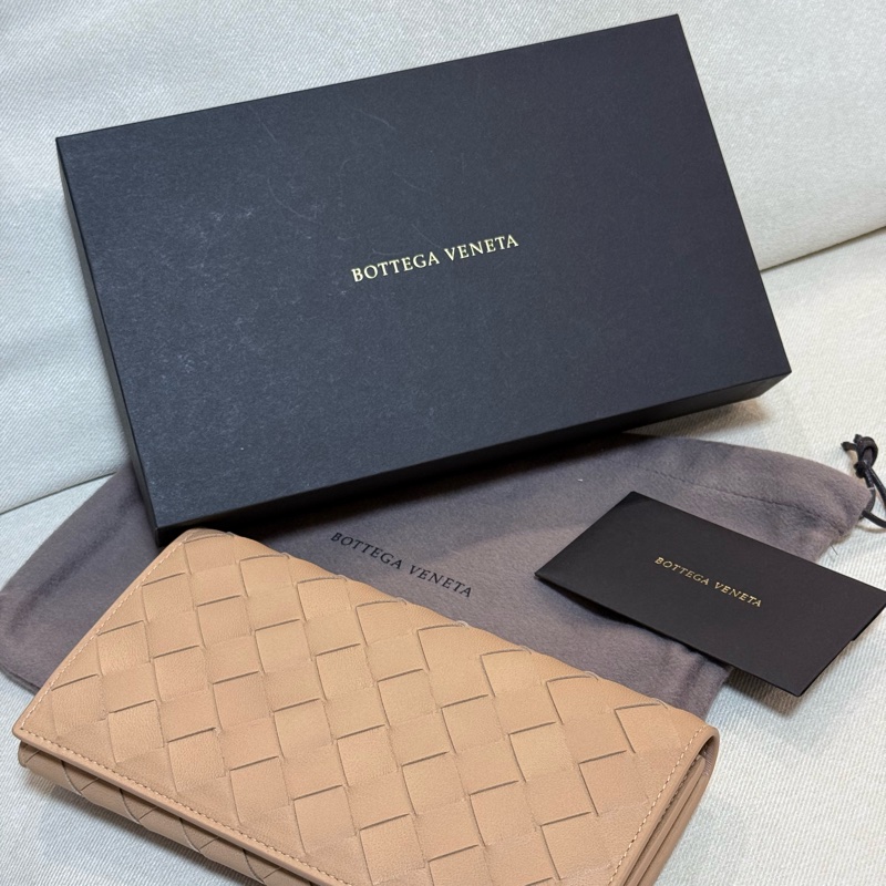 BOTTEGA VENETA 600873 奶茶色長夾-0