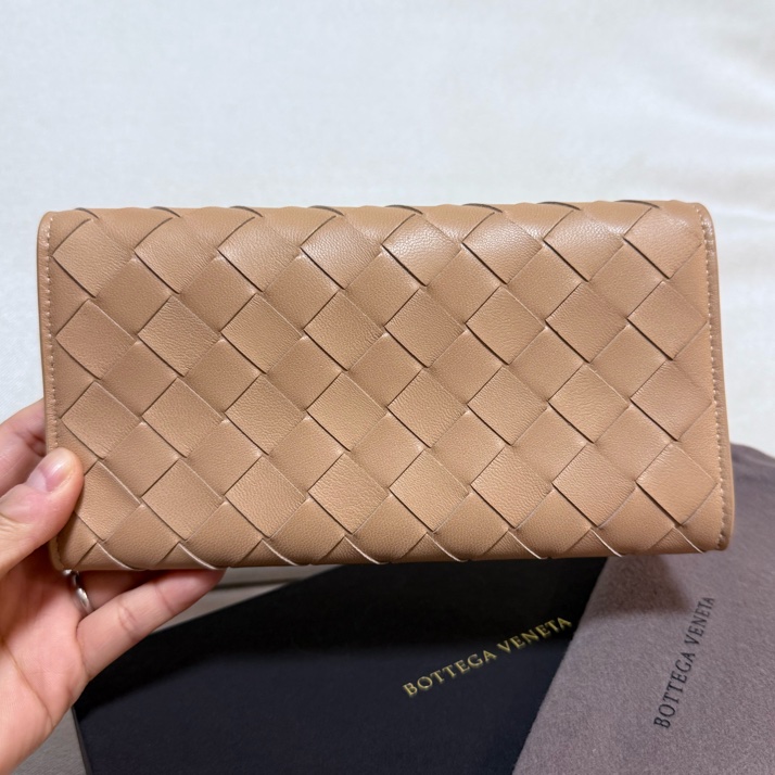 BOTTEGA VENETA 600873 奶茶色長夾-6