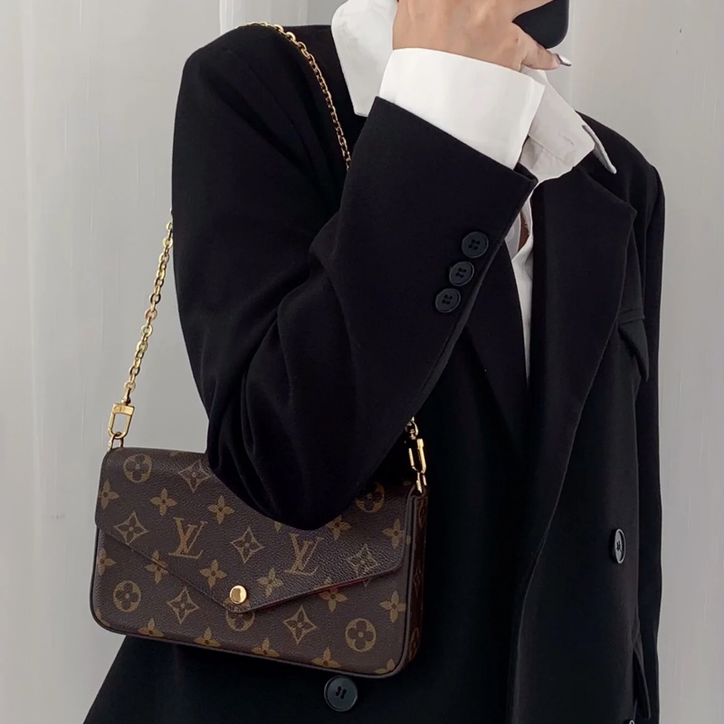 (全新全配🎁) LV 經典老花 三合一 斜背包 現省專櫃價差!-21