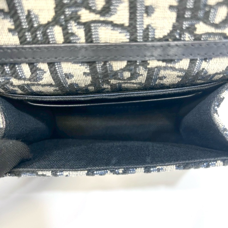 DIOR藍色緹花布nano蒙田小鍊包-6