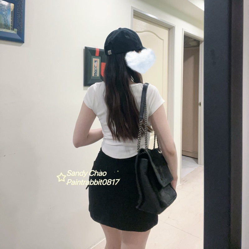 ෆ YSL NIKI中號 全黑鱷魚皮-5