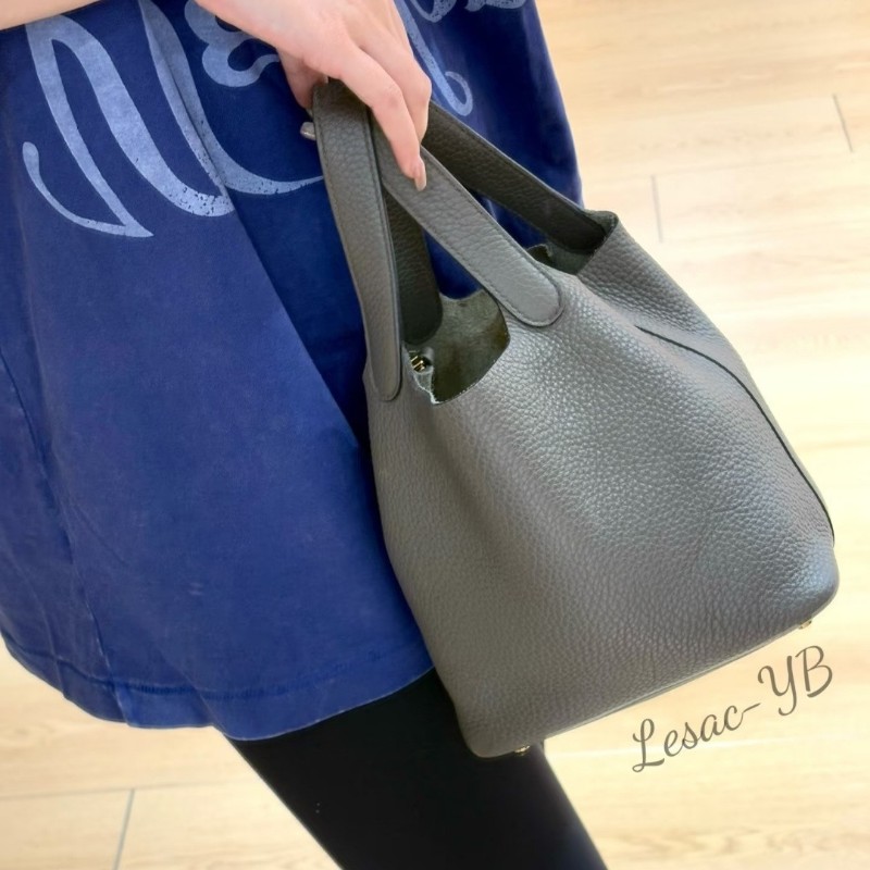 Hermes 愛馬仕 菜籃子 picotin18 錫器灰  灰錫色 錫灰色-4